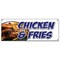 Signmission CHICKEN & FRENCH FRIES BANNER SIGN fried nuggets fingers tenders food B-Chicken & French Fries - alternate 1